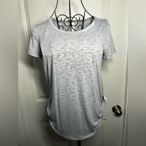 Lululemon Women's Light Blue‎ Short Sleeve Top with Side Knots